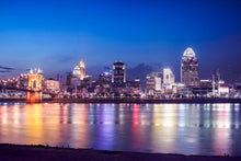 Cincinnati cityscape river view